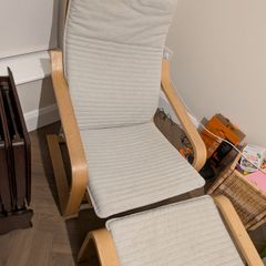 POANG Chair and footstool IKEA