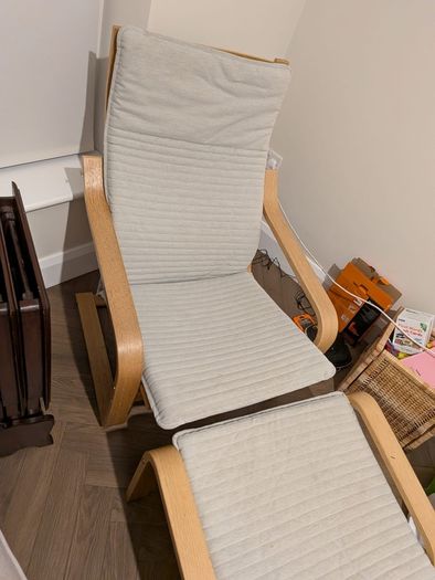POANG Chair and footstool IKEA