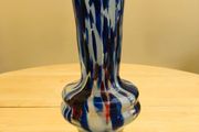 Large 1980s Hand Blown Art Glass Vase