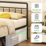 King Size Bed Frame with Victorian Headboard and Footboard Image 5