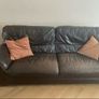 2 dark leather sofas Image 2