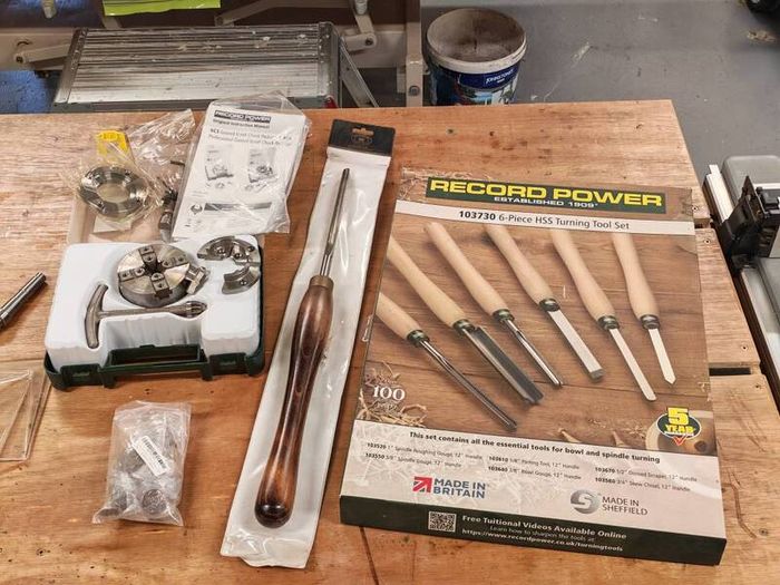 Full wood lathe complete set