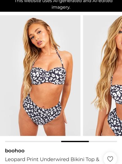 Leopard Print Underwired Bikini Top & High Waist Bikini Bottoms Set