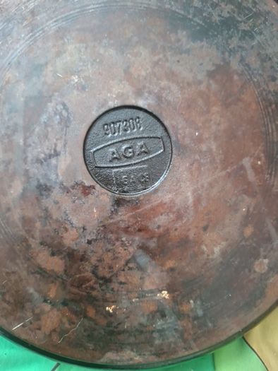 aga, cast iron ribbed skillet