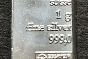 1 gram Silver Bar - Valcambi 999