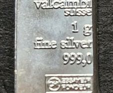 1 gram Silver Bar - Valcambi 999