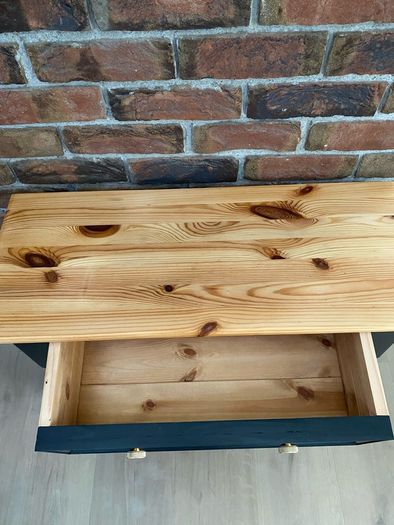Console table - Hall table refurbished solid pine