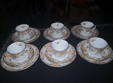 Elegant Edwardian porcelain teaset 1900s