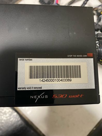 NEXUS 530 watts Silent power supply new but no Box