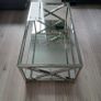 glass with mirror base coffee table Image 7