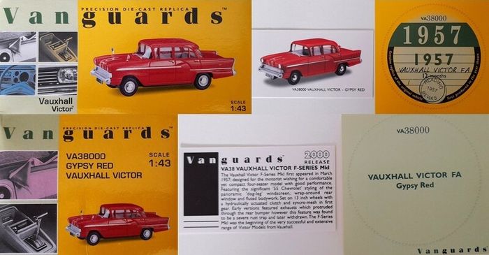 Diecast Model Vauxhall Victor F Series Red - Collectable Vanguards 1:43