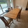 oak extendable dining table + 8 chairs Image 6
