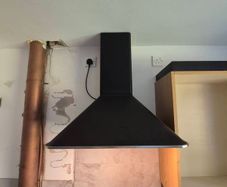 kitchen extractor fan black