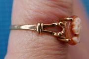 Vintage 9ct Gold 375 Cameo Ring