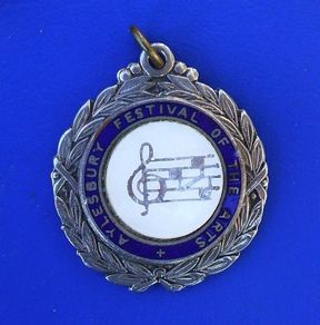Aylesbury Festival of the Arts - enamelled prize medal - inscribed (1976)