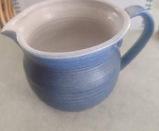 Wynne Pottery Large Wide Blue Jug / Vase