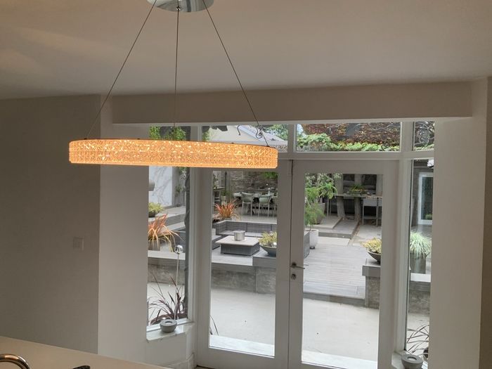 Stunning Round crystal pendant light