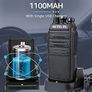 RT24 Walkie Talkie PMR446 License-free Professional Two Way Radio 16 Channels Walkie Talkies Scan TOT with USB Charger and Earpieces,Adults (Black, 1 Pair) Image 2