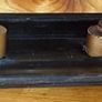 Antique Wooden Double Inkwell Desk Stand Image 5