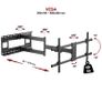Tv Wall Mount Bracket Tilt Swivel Long Arm 37-80" Image 2