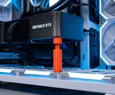 Adjustable GPU Support Bracket "Titan-Pillar" Anti-Sag Stand, Precision Threaded Height