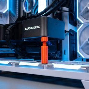 Adjustable GPU Support Bracket "Titan-Pillar" Anti-Sag Stand, Precision Threaded Height