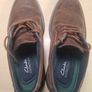 mens CLARKS BURCHILL DERBY OXFORD brown beeswax leather shoes Size UK 8 EU 42 Image 10
