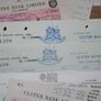 vintage collection of bank checks , receipts, paper collectibles Image 8