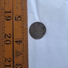 coin 1805 bank 5 pence token.