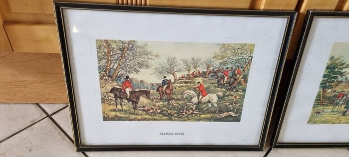Set 4 19thC Hunting Prints