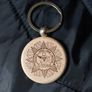 Personalised Dublin Fire Brigade Laser Engraved Wooden Keyring Image 2