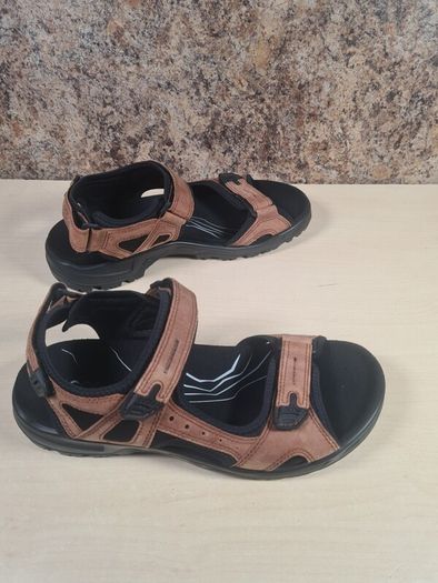 mens ECCO YUCATAN walking sandals brown leather shoes Size UK 10 EU 45