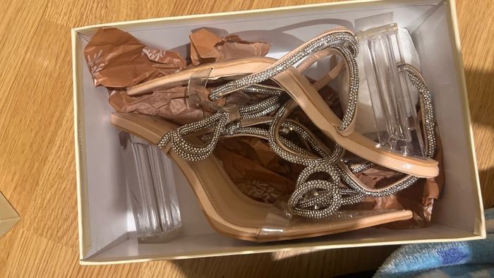 Nude/Silver heels