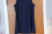Navy  Sleevless Dress/Long Top.  S.XL- 14. New  - No Tag.