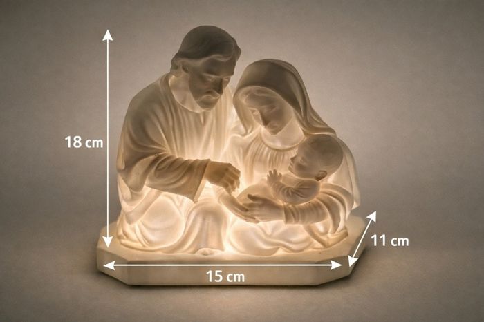 Holy Family lithophane lamp