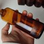 316 - Set of 9 Different Sizes Amber Glass Collectible Decorative Bottles and Jars Image 5
