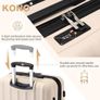28 Inch Large Hard Shell Luggage Lightweight ABS with 4 Spinner Wheels Business Trip Trolley Case Suitcase (Beige) Image 3