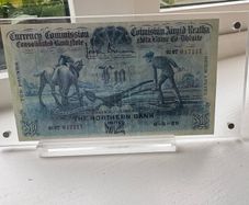 Rare 10 pound banknote REPLICA rare Plougham 1929 framed gift ornament