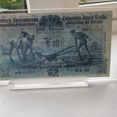 Rare 10 pound banknote REPLICA rare Plougham 1929 framed gift ornament