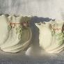 BELLEEK (Irish parian ware) - two handkerchief vases of the Tridacna pattern (7th & 9th Belleek marks) Image 10