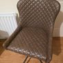 Brown leather adjustable desk chair Image 4