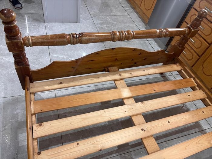 Solid Pine King Size Bed