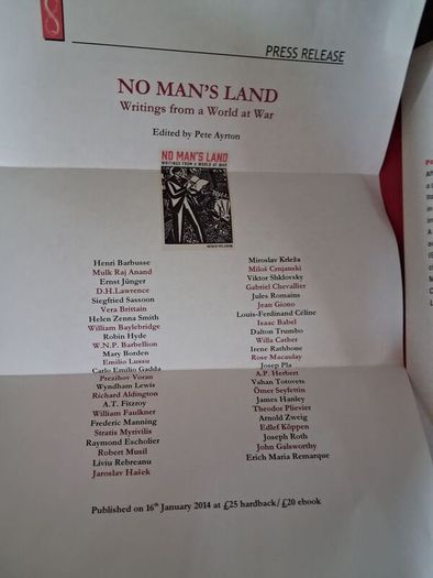 No Man's Land / Writings from A World at War / 2014
