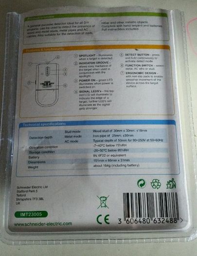 Schneider Electric 3 in 1 Digital Led Detector IMT23005