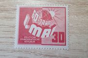 East Germany 1950 "60 Years 1st of May Celebrations" 30 Pfennig Stamp unused - free standard postage