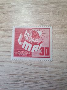 East Germany 1950 "60 Years 1st of May Celebrations" 30 Pfennig Stamp unused - free standard postage