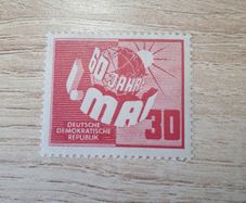East Germany 1950 "60 Years 1st of May Celebrations" 30 Pfennig Stamp unused - free standard postage