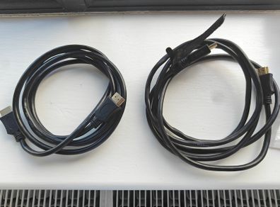 2 HDMI black cables with ethernet