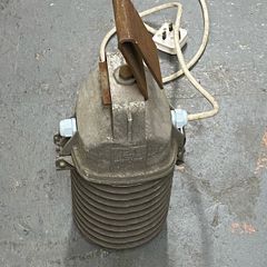Vintage Industrial Ceiling light which has been converted to use LED Bulbs French Philips Lamps 1950s 1960s