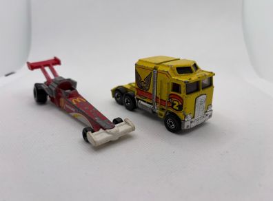 Vintage Hotwheels Thunder Roller and Dragster